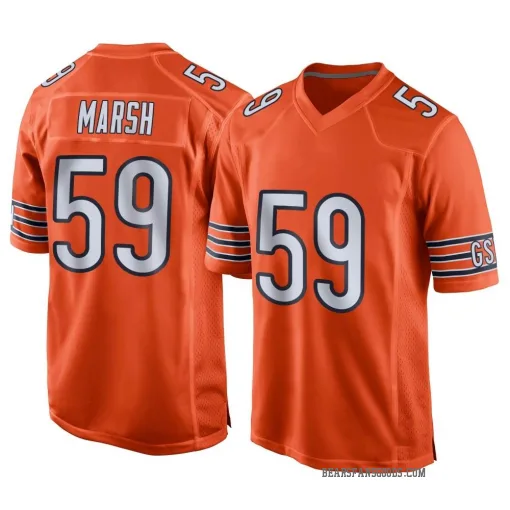 Game Cassius Marsh Men's Chicago Bears Orange Alternate Jersey - Nike