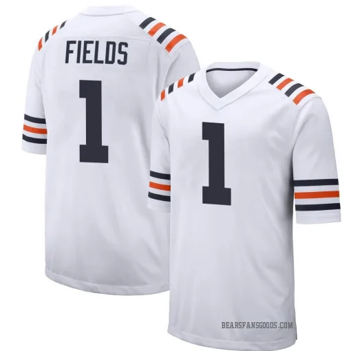 Nike Men's Chicago Bears Justin Fields #1 Navy Game Jersey