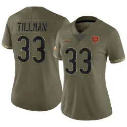 Limited Charles Tillman Women's Chicago Bears Olive 2022 Salute To Service Jersey - Nike