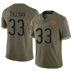 Limited Charles Tillman Youth Chicago Bears Olive 2022 Salute To Service Jersey - Nike