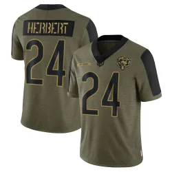 Nike Men's Chicago Bears Khalil Herbert #24 Vapor F.U.S.E. Limited Navy  Jersey